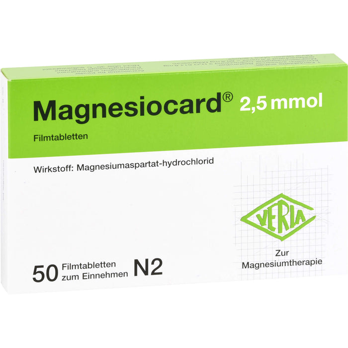 Magnesiocard 2,5 mmol, Filmtbl., 50 pcs. Tablets