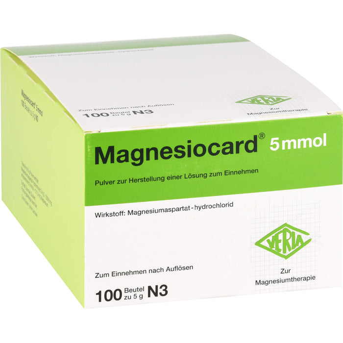 Magnesiocard 5 mmol Pulver bei Magnesiummangel, 100 pcs. Sachets