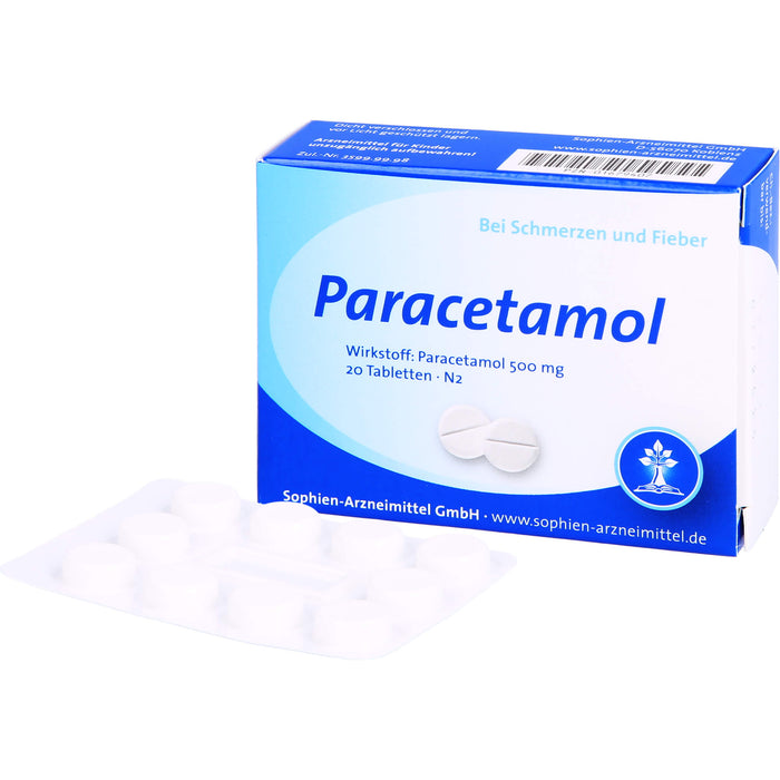 Sophien-Arzneimittel Paracetamol 500 mg Tabletten, 20 St. Tabletten