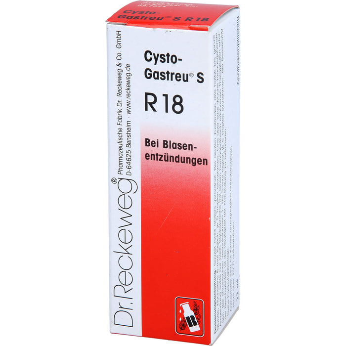 Dr.Reckeweg Cysto-Gastreu S R18 Tropfen bei Blasenentzündungen, 22 ml Lösung