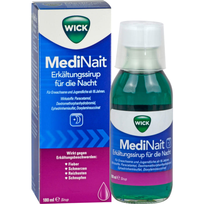 WICK MediNait Erkältungssirup für die Nacht, 180 ml Solution