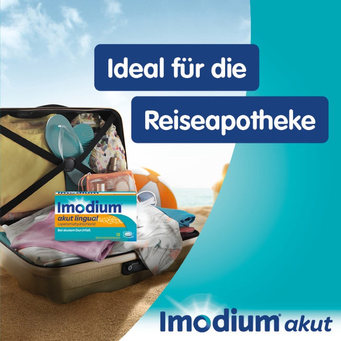 Imodium akut lingual Schmelztabletten bei akutem Durchfall, 12 St. Tabletten