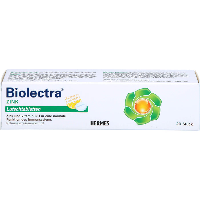 Biolectra Zink Lutschtabletten, 20 St. Tabletten