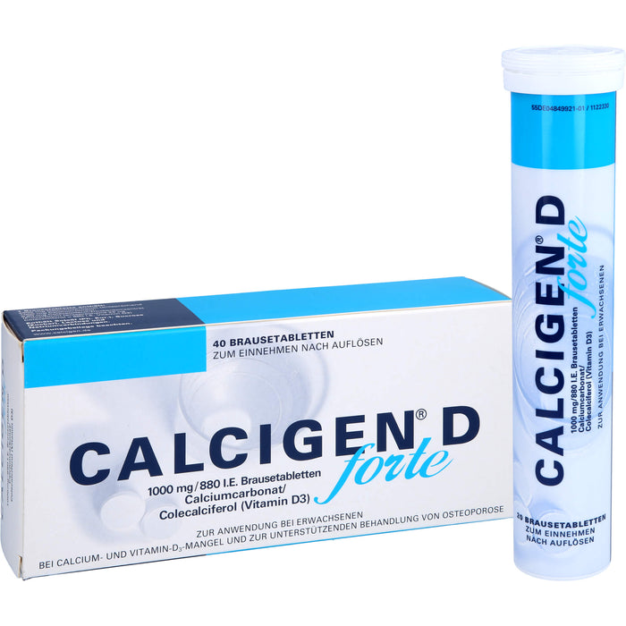 CALCIGEN D forte 1000 mg/880 I.E. Brausetabletten, 40 St BTA