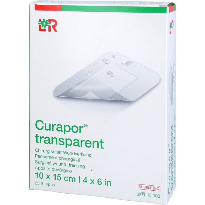 Curapor Wundverband steril 10x15cm transparent, 25 St VER