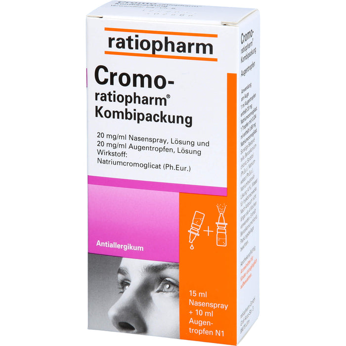 Cromo-ratiopharm Kombipackung Nasenspray + Augentropfen Antiallergikum, 1 pc Paquet combiné