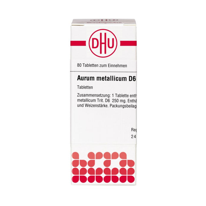 DHU Aurum metallicum D6 Tabletten, 80 pc Tablettes