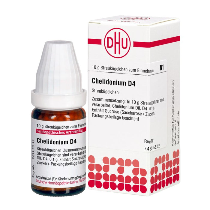 DHU Chelidonium D4 Streukügelchen, 10 g Globules