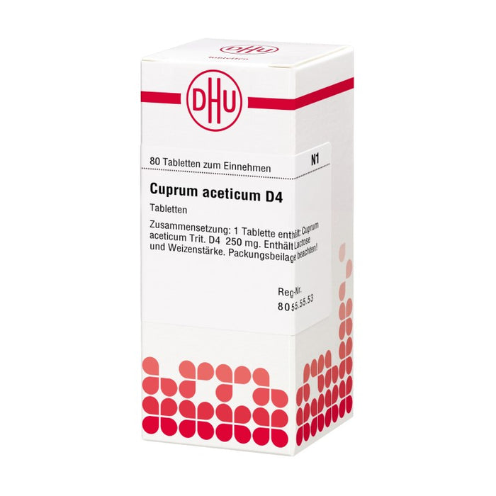 DHU Cuprum aceticum D4 Tabletten, 80 St. Tabletten