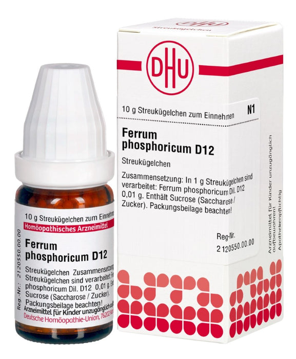 DHU Ferrum phosphoricum D12 Streukügelchen, 10 g Globuli