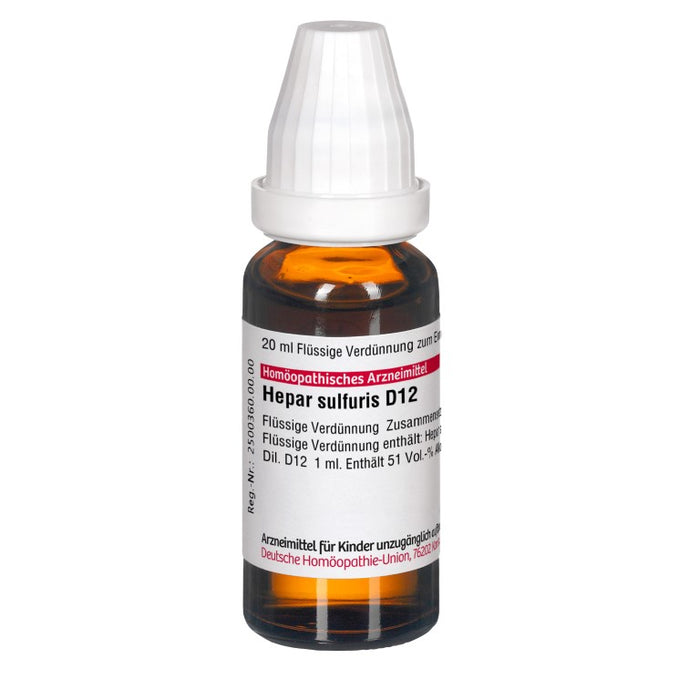 DHU Hepar sulfuris D12 Dilution, 20 ml Lösung