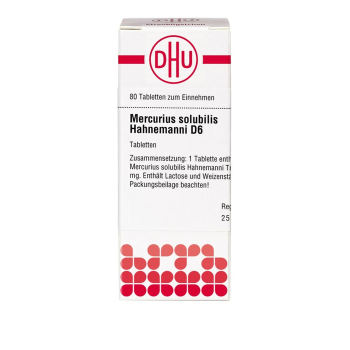 DHU Mercurius solubilis Hahnemanni D6 Tabletten, 80 pc Tablettes