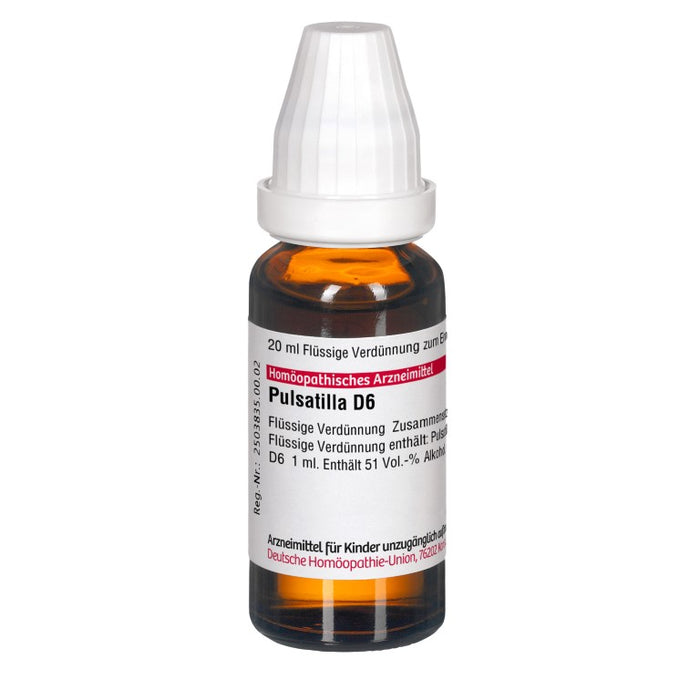 DHU Pulsatilla D6 Dilution, 20 ml Lösung