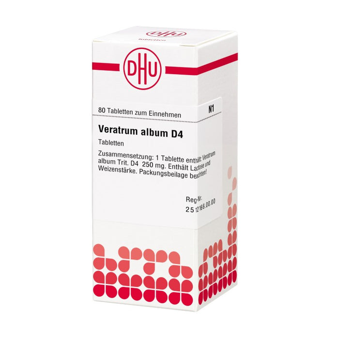 DHU Veratrum album D4 Tabletten, 80 pc Tablettes