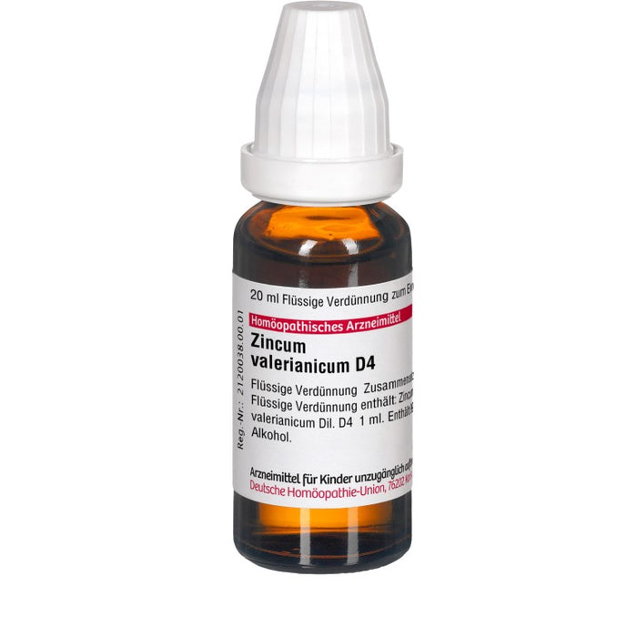 DHU Zincum valerianicum D4 Dilution, 20 ml Lösung