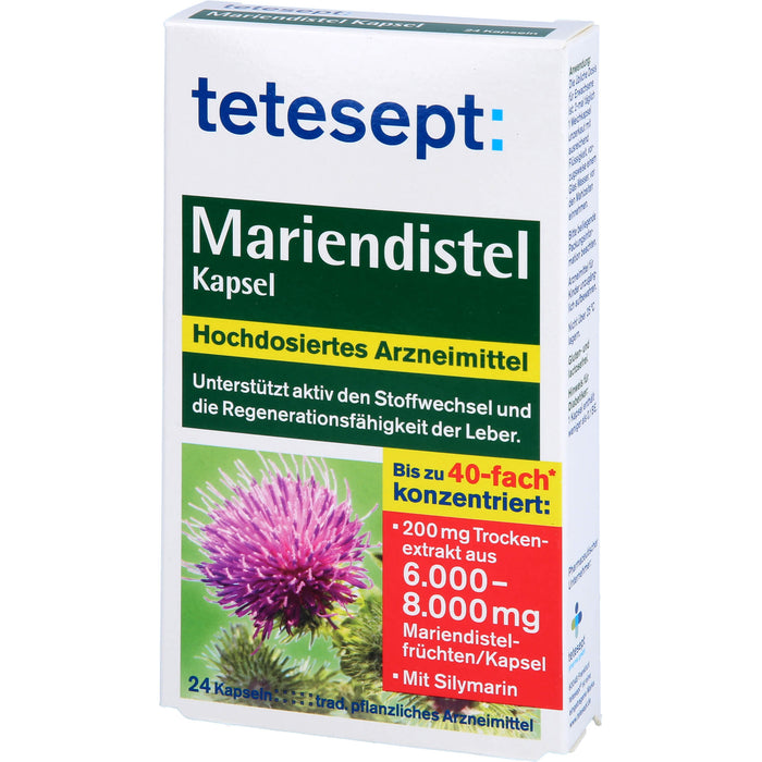 tetesept Mariendistel Kapseln, 24 pc Capsules