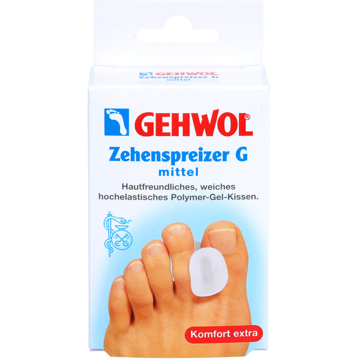 GEHWOL Zehenspreizer G mittel hochelastisches Polymer-Gel-Kissen, 3 St. Pflaster