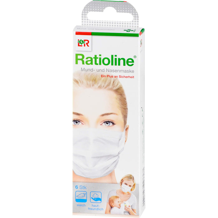 Ratioline Mund- und Nasenmaske, 6 St. Packung