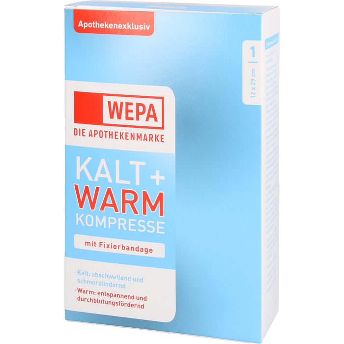 WEPA kalt & warm Kompresse 12 x 29 cm mit Fixierbandage, 1 pcs. Compresses