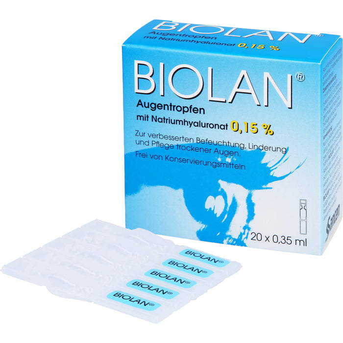 Biolan Augentropfen, 20 ml Einzeldosispipetten