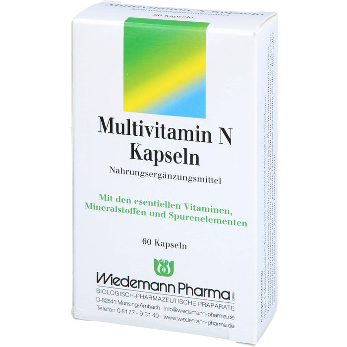 Wiedemann Pharma Multivitamin N Kapseln zur Unterstützung eines normalen Energiestoffwechsel, 60 St. Kapseln