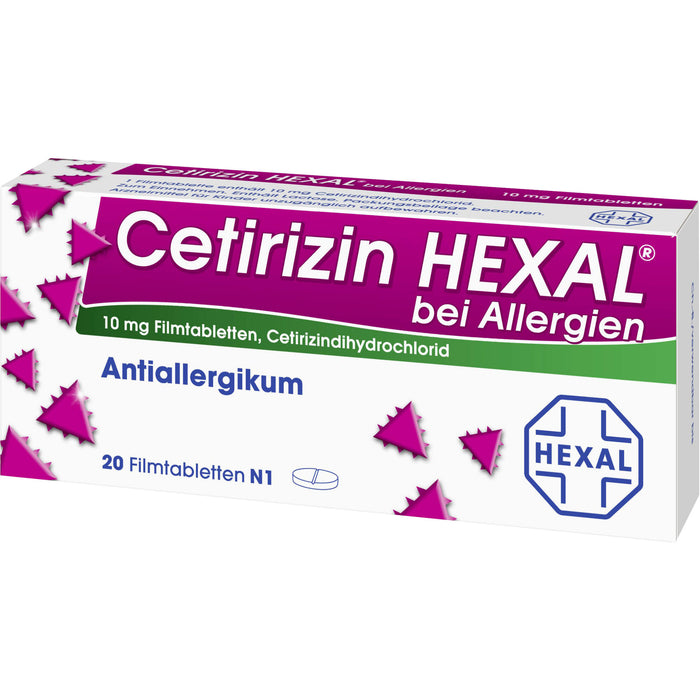 Cetirizin HEXAL Tabletten bei Allergien, 20 St. Tabletten