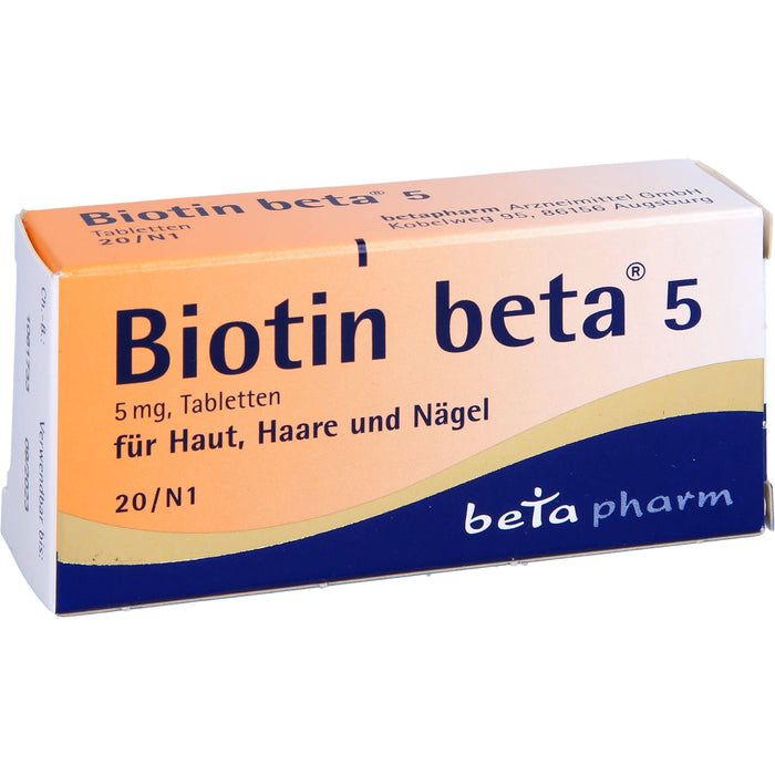 Biotin beta 5 Tabletten, 20 St. Tabletten