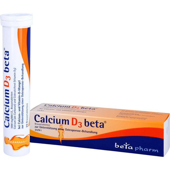 Calcium D3 beta Brausetabletten, 20 pc Tablettes