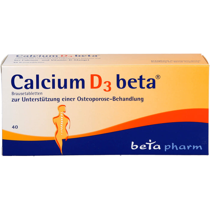 Calcium D3 beta Brausetabletten, 40 pc Tablettes