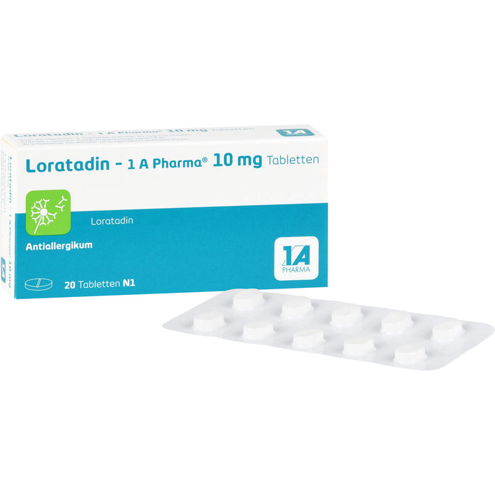 Loratadin - 1A Pharma 10 mg Tabletten Antiallergikum, 20 pc Tablettes