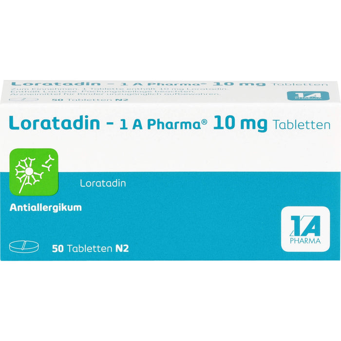 1 A Pharma Loratadin akut 10 mg Tabletten bei Allergien, 50 pc Tablettes