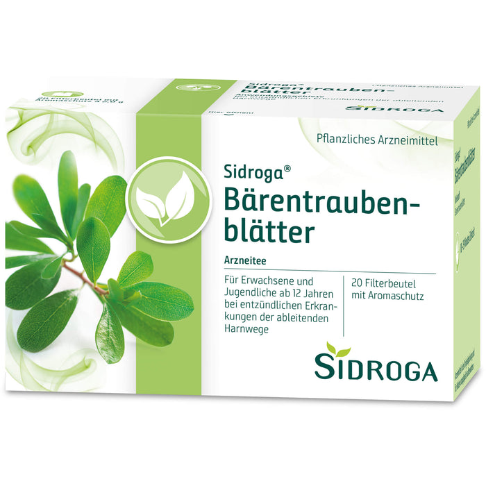 Sidroga Bärentraubenblätter Arzneitee bei entzündlichen Erkrankungen der ableitenden Harnwege, 20 pcs. Filter bag