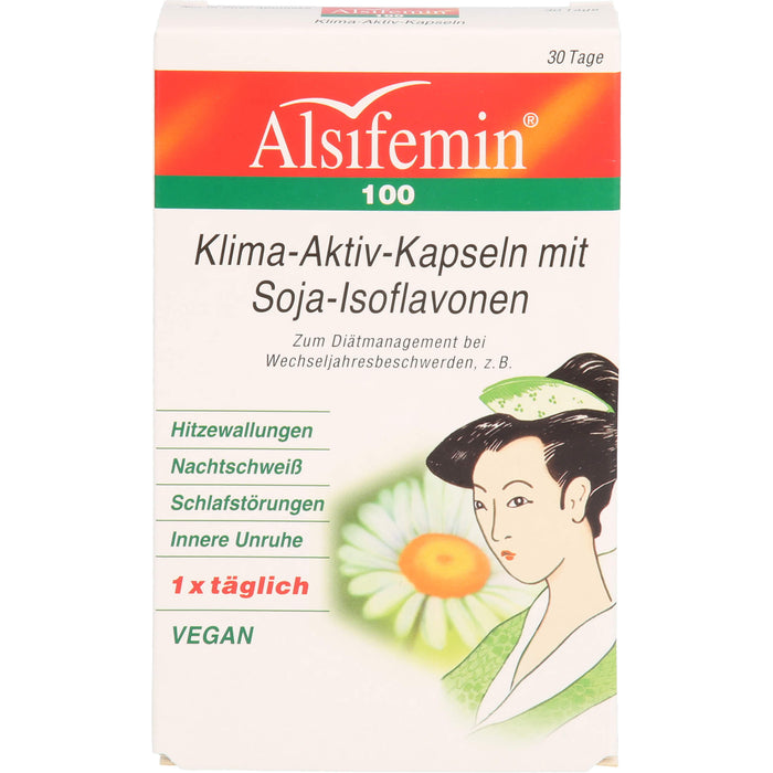 Alsifemin 100 Klima-Aktiv-Kapseln mit Soja-Isoflavonen, 30 pc Capsules