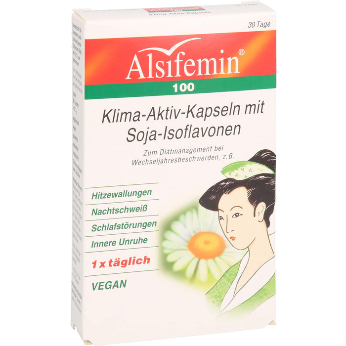 Alsifemin 100 Klima-Aktiv-Kapseln mit Soja-Isoflavonen, 30 pc Capsules