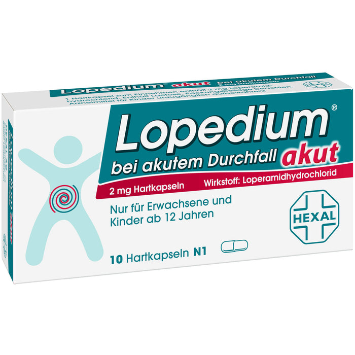 Lopedium akut bei akutem Durchfall, 10 pc Capsules