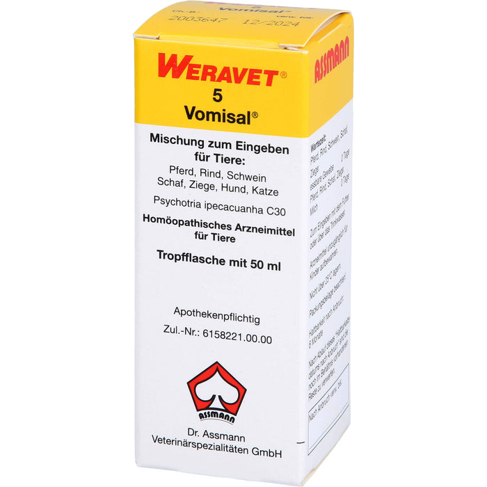 WERAVET  5 Vomisal Tropfflasche, 50 ml Lösung