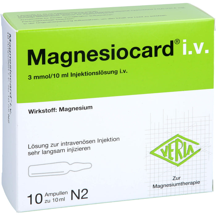 Magnesiocard i.v. Ampullen bei Magnesiummangel, 100 ml Solution