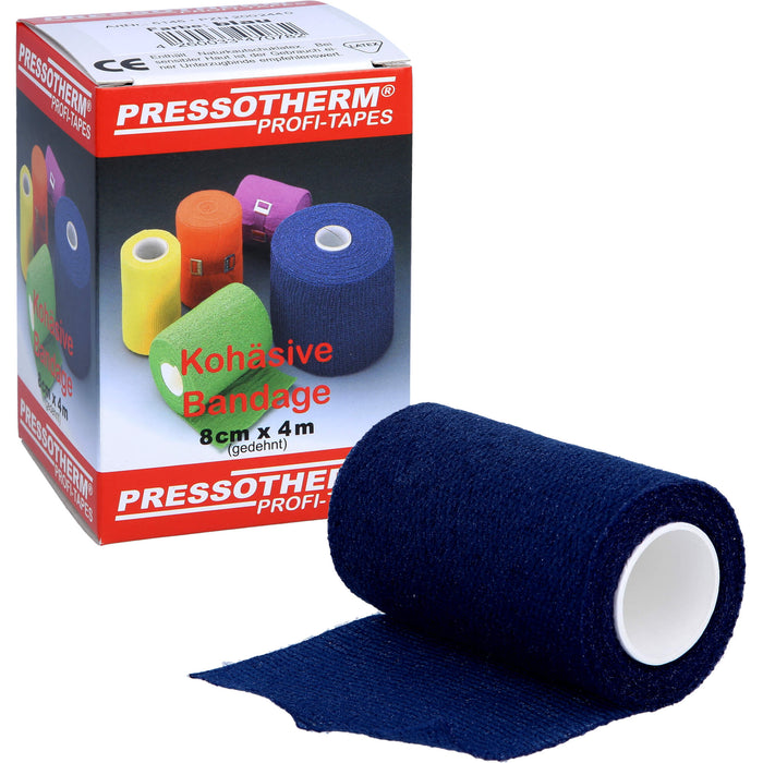 Pressotherm Kohäsive Bandage 8cmx4m blau, 1 St BIN