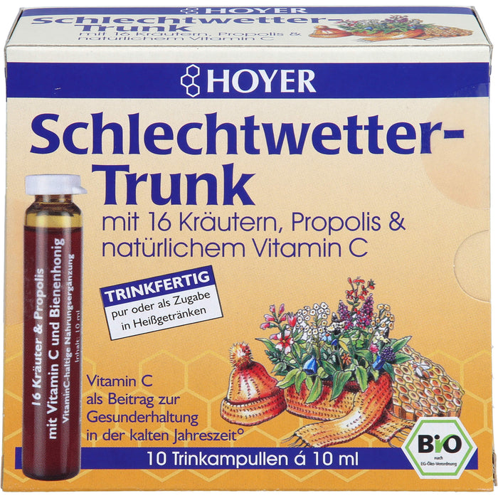 Hoyer Schlechtwetter-Trunk Trinkampullen zur Stärkung der Abwehrkräfte, 10 St. Ampullen