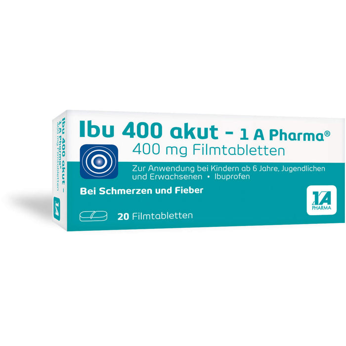 Ibu 400 akut - 1 A Pharma Filmtabletten, 20 pcs. Tablets