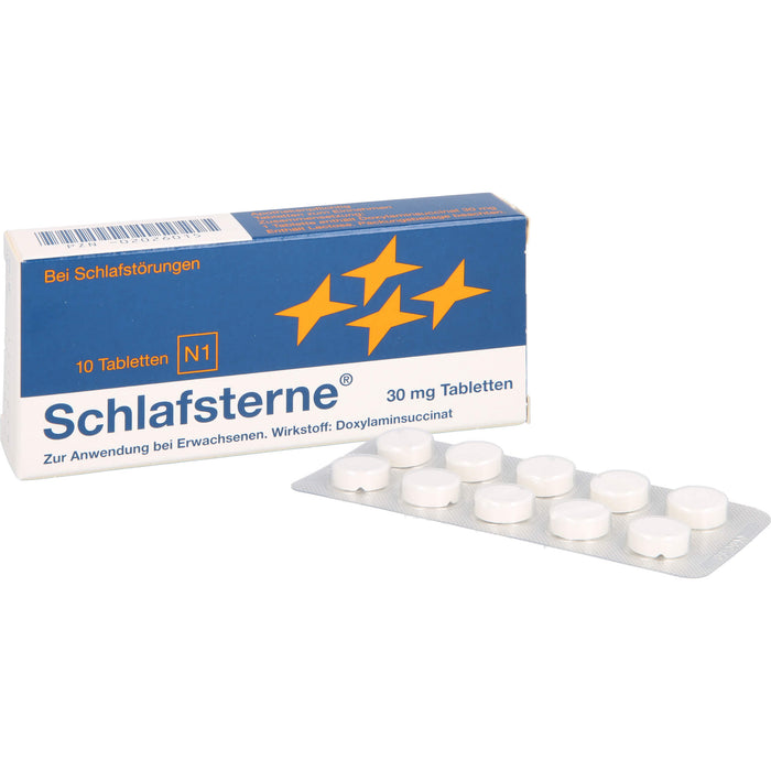 Schlafsterne 30 mg Tabletten bei Schlafstörungen, 10 St. Tabletten