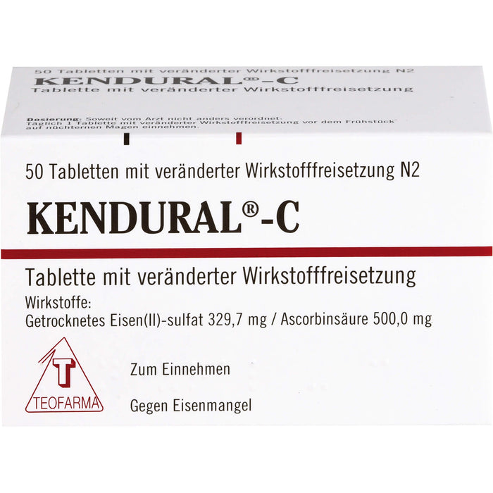 KENDURAL-C Tabletten gegen Eisenmangel, 50 pc Tablettes