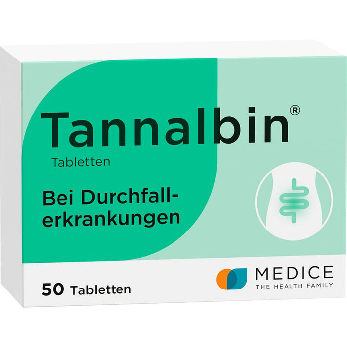 Tannalbin Tabletten 500 mg bei Durchfallerkrankungen, 50 pcs. Tablets