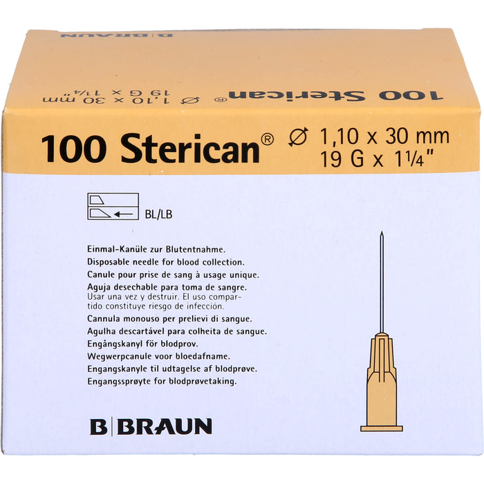 Sterican Kanülen 19GX1 1/4 1,1X30mm, 100 St KAN