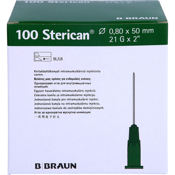 Sterican Knülen 21Gx2 0,8x50mm, 100 St KAN