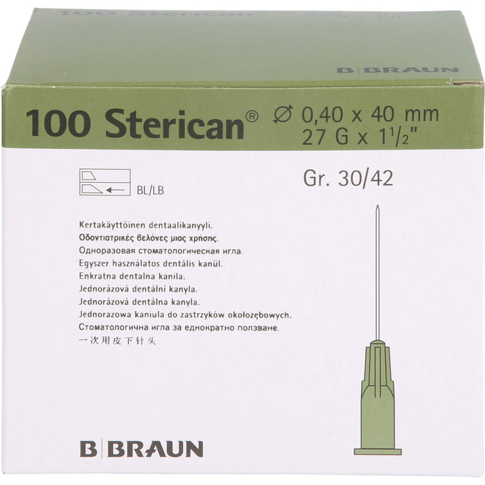 STERICAN DENT KA L 0,40X40, 100 St KAN