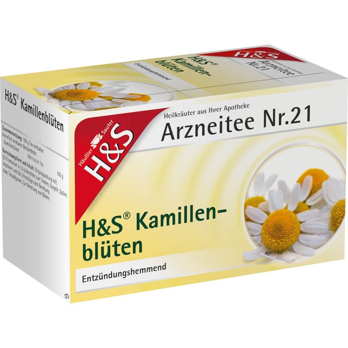 H&S Kamillenblüten Arzneitee Nr. 21, 20 pc Sac filtrant