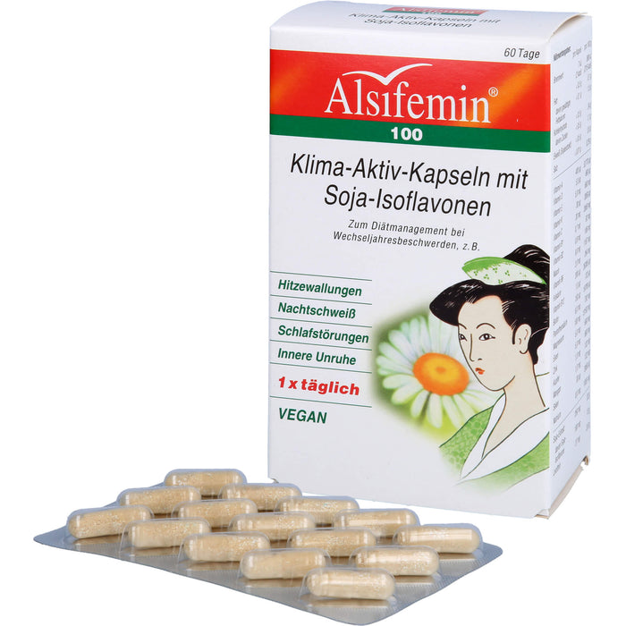 Alsifemin 100 Klima-Aktiv-Kapseln mit Soja-Isoflavonen, 60 pcs. Capsules