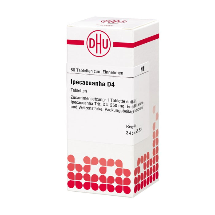 DHU Ipecacuanha D4 Tabletten, 80 pc Tablettes