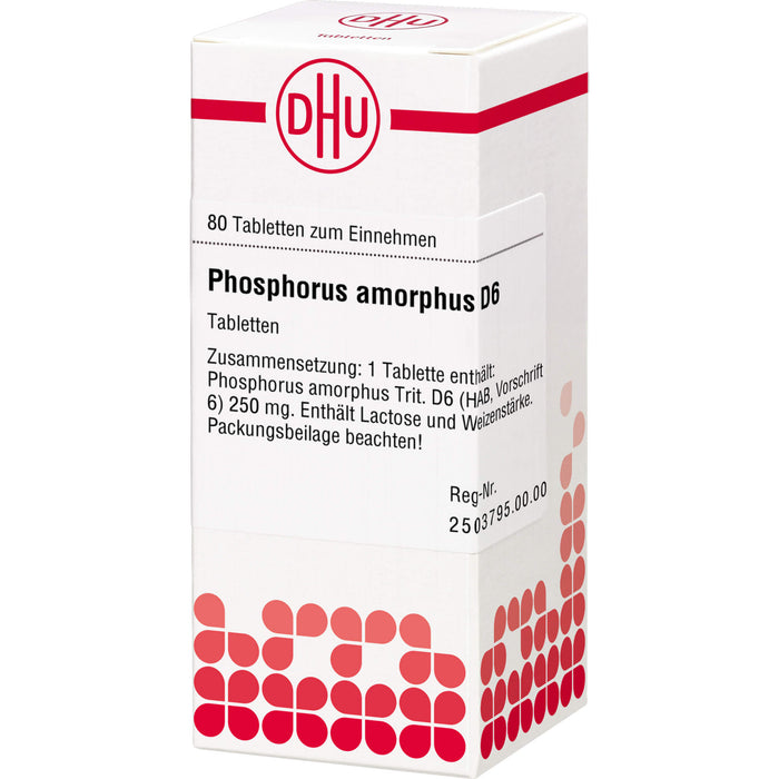 DHU Phosphorus amorphus D6 Tabletten, 80 pc Tablettes